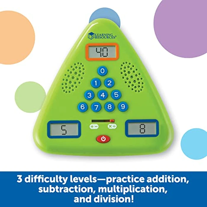 Learning Resources Minute Math Electronic Flash Card - Classroom Must Haves, Homeschool Supplies, Math Manipulatives, Multiplication Chart, Educational Toys for Toddlers, Back to School by Learning Resources - Image 3