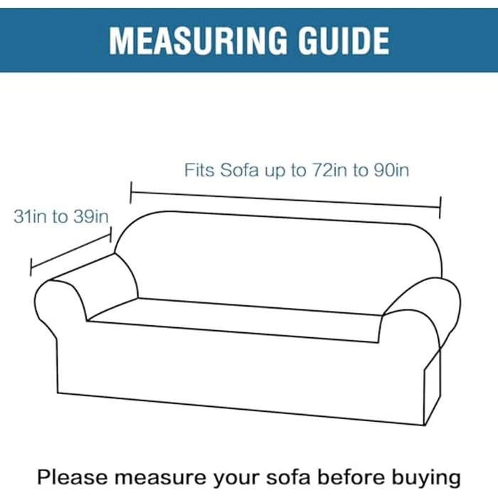 H.VERSAILTEX Stretch Velvet Sofa Covers for 3 Cushion Couch Covers Sofa Slipcovers Furniture Protector with Non Slip Elastic Bottom, Crafted from Rich Velour (Sofa 3 Seater, Coco Mocha) 72"-90" by H.VERSAILTEX - Image 2