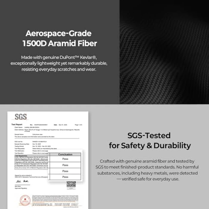 ZERUK Galaxy Z Fold 7 Case Compatible with MagSafe, Ultra-Slim 1500D Aramid Fiber Woven Case with Magnetic Grip Stand, Slim Fit Thin Cover (Carbon Black(Standard)) by ZERUK - Image 5