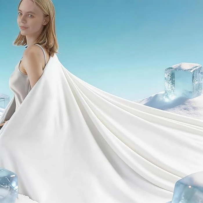 DOWNCOOL Cooling Blanket Queen Size, White Summer Blanket for Hot Sleeper and Night Sweats, Lightweight Soft Q-Max>0.4 Arc-Chill Cool Blanket by DOWNCOOL - Used - Like New condition - US$20.75