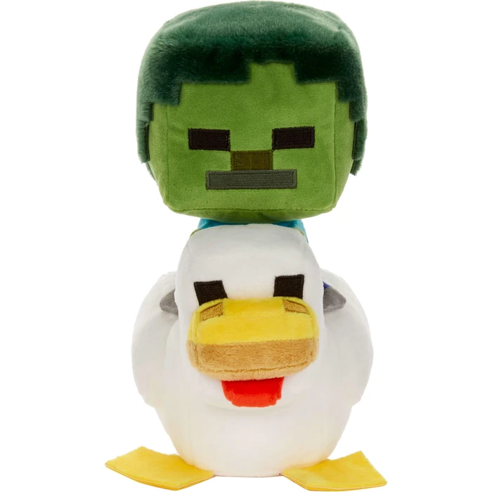 Mattel Minecraft Plush Zombie Chicken Jockey Toy, Collectible Stuffed Animal, 8-inch Soft Doll Inspired by Video Game Character by Mattel - Image 1