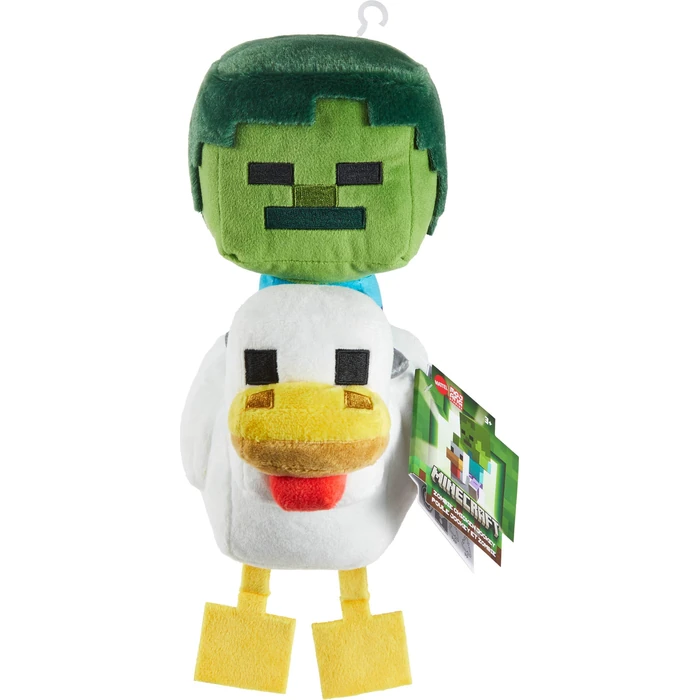 Mattel Minecraft Plush Zombie Chicken Jockey Toy, Collectible Stuffed Animal, 8-inch Soft Doll Inspired by Video Game Character by Mattel - Image 2