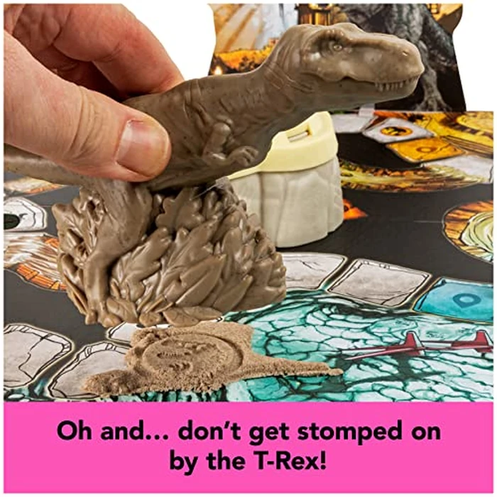 Spin Master Games, Jurassic World Dominion, Stomp N’ Smash Board Game with Kinetic Sand, Jurassic Park Sensory Dinosaur Toy, Creative Kids Activity, 2-4 Players, for Ages 5 & Up by Spin Master Games - Image 5