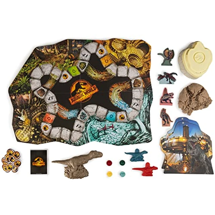 Spin Master Games, Jurassic World Dominion, Stomp N’ Smash Board Game with Kinetic Sand, Jurassic Park Sensory Dinosaur Toy, Creative Kids Activity, 2-4 Players, for Ages 5 & Up by Spin Master Games - Image 7