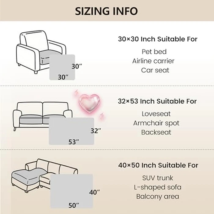 gogobunny 100% Double Sided Waterproof Dog Blanket Soft Pet Bed Cover Reversible Protect Furniture Couch Sofa Car for Puppy Cat Kids (Dark Stone/Light Stone, 32x53 Inch (Pack of 1)) by gogobunny - Image 6