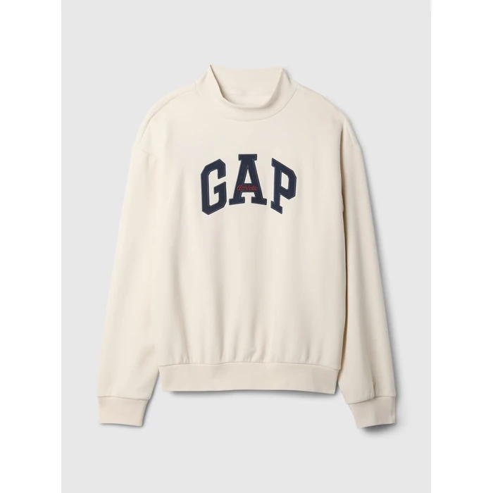 GAP mens Logo Mockneck Crew Sweatshirt Carls Stone M by GAP - Image 10
