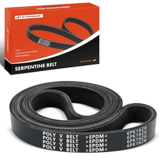 A-Premium 64.07 Inch Engine Serpentine Belt Compatible with Ford, Buick, Subaru & Volvo Cars - F-150 2011-2023, Outback Legacy 2010-2014, Ranger 1985-1987/1991, Regal, Bronco II, Aerostar, 850, 960 by A-Premium - Used - Like New condition