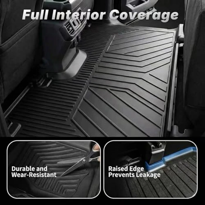 OEDRO Floor Mats Fit for 2015-2026 Ford F150 and 2022-2026 F-150 Lightning SuperCrew Cab, w/o Fold Flat Storage, TPE Precision Fit F150 Accessories Car Mats All-Weather Protection Liner by OEDRO - Image 5