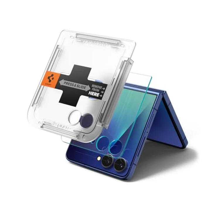 Spigen Tempered Glass Screen Protector [GlasTR EZ FIT] designed for Galaxy Z Flip 7 [Case Friendly] - 2 Pack by Spigen - Used - Very Good condition