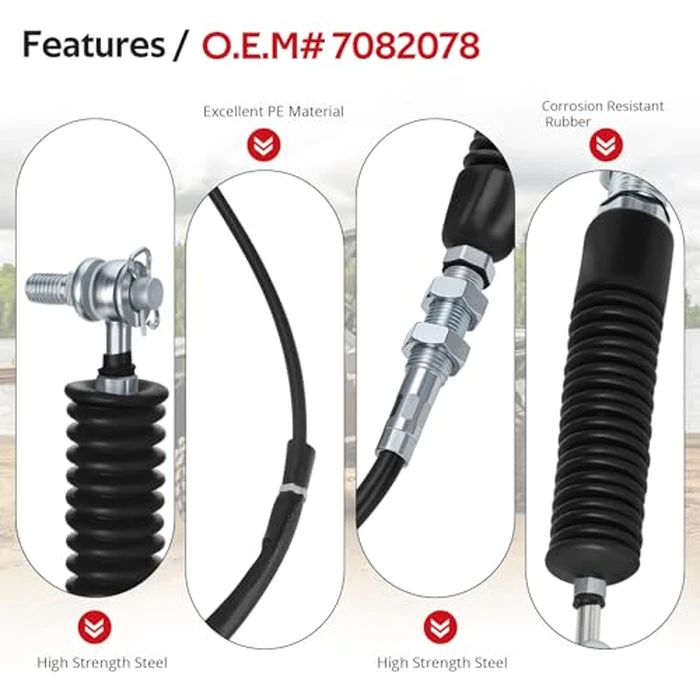 JAVIK Gear Shift Cable Fit for Polaris General 1000 XP 2016-2025,O.E.M#7082078 by JAVIK - Image 3