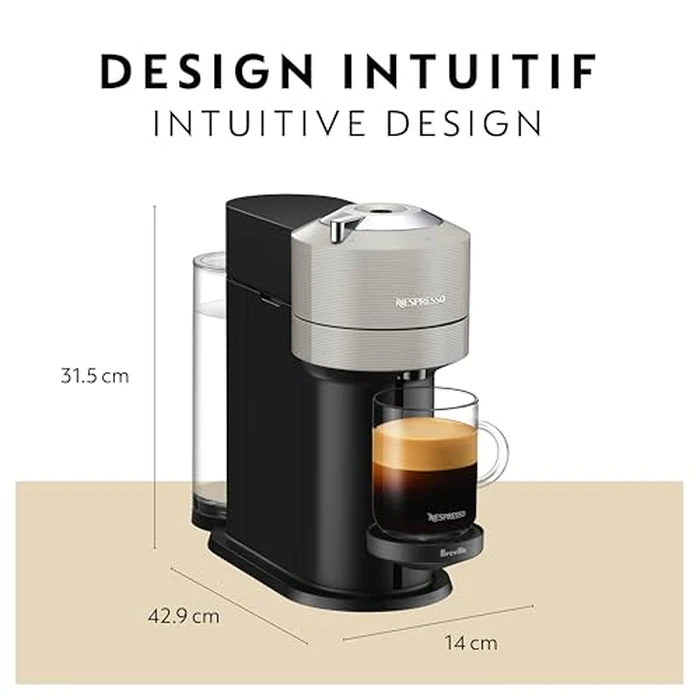 Nespresso Vertuo Next Coffee and Espresso Maker by Breville, with Aeroccino Milk Frother by Nespresso - Image 3