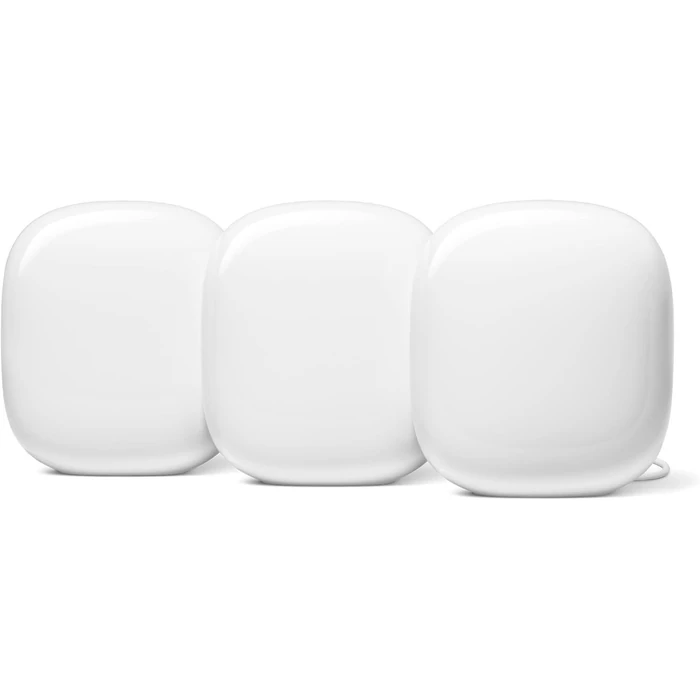 Google Nest Wifi Pro 6e AX5400 Mesh Router (3 Pack) - Snow by Google - Refurbished - Excellent condition