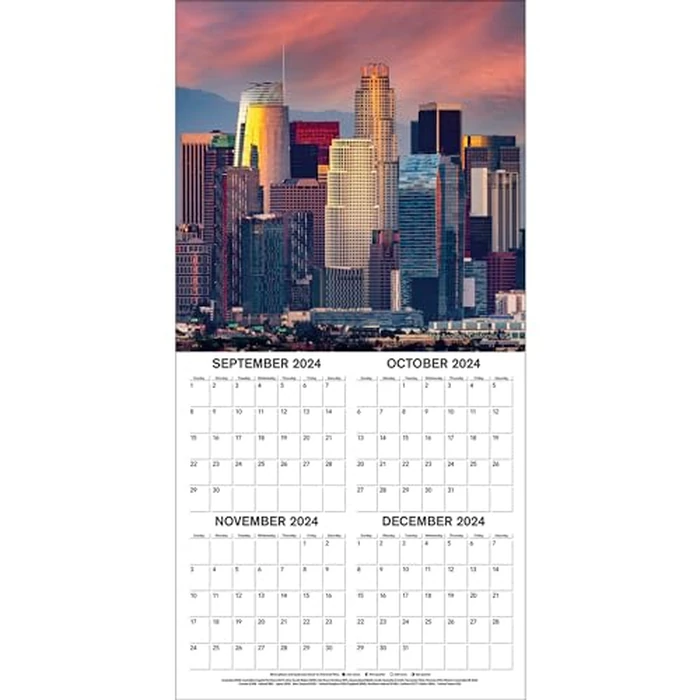 TURNER PHOTOGRAPHIC 2025 City Skylines 12x12 Photo Wall Calendar (25998940013) by Turner Licensing - Image 4