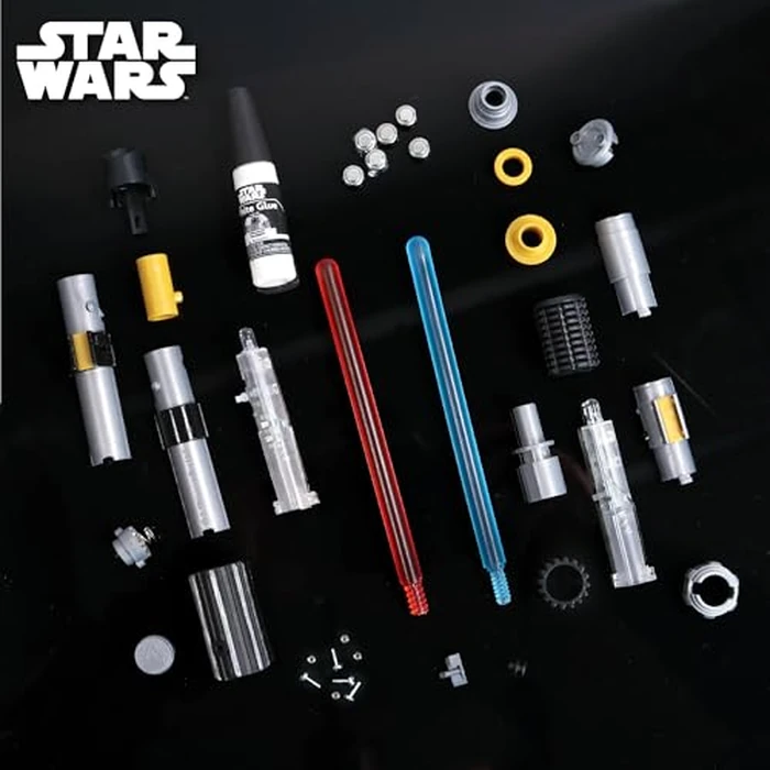 Star Wars Construct Your Own Lightsabers, Build 2 Iconic Star Wars Lightsabers for Kids, OBI-Wan Kenobi & Darth Vader, Unisex Children's Educational STEM Science Kit by Star Wars - Image 4