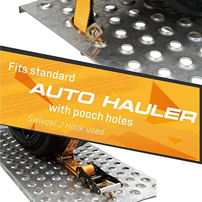 Auto Hauler Car Tie Down Straps for Trailers-4 Pack-104 Inch-Swivel J Hooks & Massive Rubber Pad- 10,000 Strength by KODIAK STRAPS by KODIAK STRAPS - Image 6