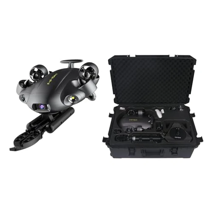 FIFISH QYSEA V6 Expert M100A Underwater Drone with Robotic Arm, AI Vision Lock Portable ROV with Q-Interface, Underwater Robot with Industrial Case, 6 Hours Working Time, 4K Camera, 330ft Dive by FIFISH - Used - Like New condition