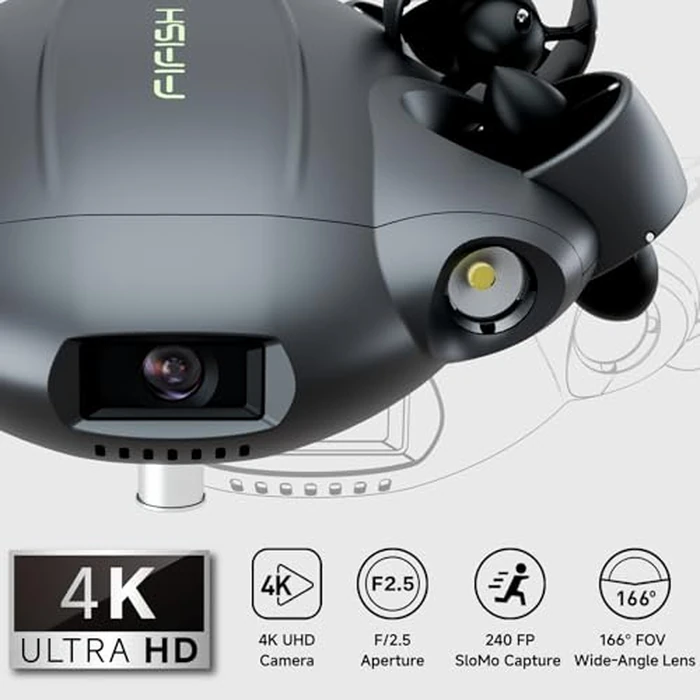 FIFISH QYSEA V6 Expert M100A Underwater Drone with Robotic Arm, AI Vision Lock Portable ROV with Q-Interface, Underwater Robot with Industrial Case, 6 Hours Working Time, 4K Camera, 330ft Dive by FIFISH - Image 2