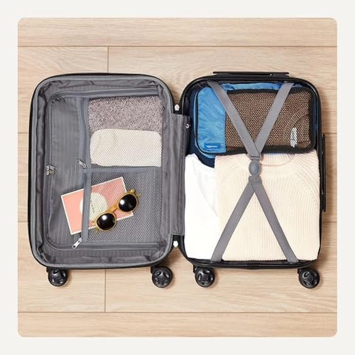Amazon Basics 26-Inch Hardside Checked Luggage, Hardshell Suitcase With Wheels, Expandable For Up to 15% More Space, With Scratch-Resistant Surface, Four Multi-directional Wheels, Orange by Amazon Basics - Image 4