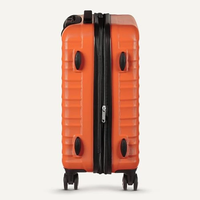 Amazon Basics 26-Inch Hardside Checked Luggage, Hardshell Suitcase With Wheels, Expandable For Up to 15% More Space, With Scratch-Resistant Surface, Four Multi-directional Wheels, Orange by Amazon Basics - Image 5