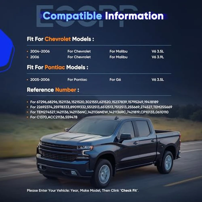 ECCPP A/C Compressor with Clutch Fit for Chevrolet Malibu for Pontiac G6 3.5L 2004-2006 AC Compressor by ECCPP - Image 2