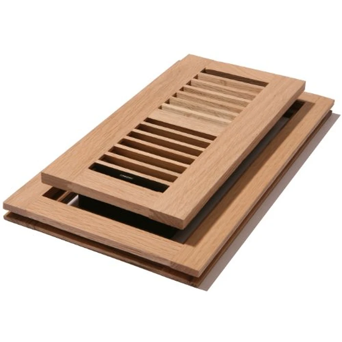 Decor Grates WLF412-U Floor Register, Single, Unfished Oak by Decor Grates - Image 1