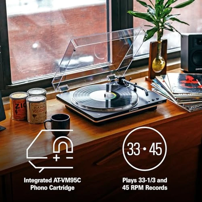 Audio-Technica AT-LP70XBT-BZ Bluetooth Wireless Automatic Turntable with VM95 Series Upgradeable Stylus, Black/Bronze by Audio-Technica - Image 7