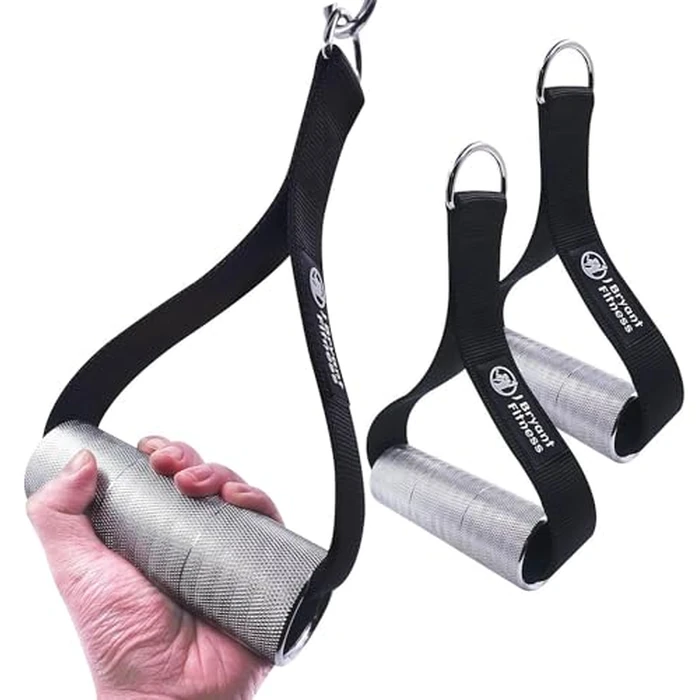 J Bryant Thick Gym Handles 2" Strong Grips Non Slip High Density Aluminum Metal Handles for Cable Machine Pulleys, Arm Wrestling Training, Wrist Finger Forearm Strengthener(1 Pair) by J Bryant - Used - Like New condition - US$31.36