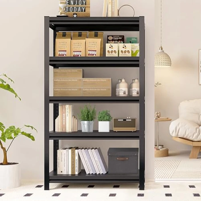 Heavy Duty Shelving Units Metal Storage Rack Garage Shelves for Tools and Kitchen Items Adjustable Shelf for Garage Warehouse Pantry Closet Kitchen (Black, 72 "H x 35 "W x 18" D) by Fuyoula - Image 7