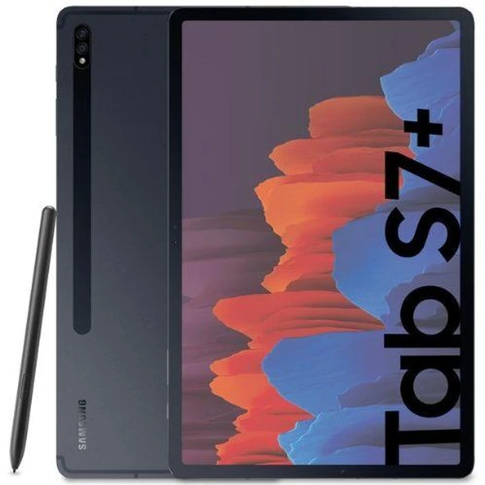 Galaxy Tab S7+ (2020) 12.4-inch - 128GB - Cellular + WiFi - Mystic Black by Samsung - Refurbished - Premium condition