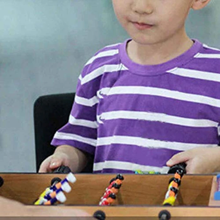 Table Football, 13.5'' Mini Foosball Table Soccer Tabletop Football w/ 2 Footballs and Soccer Keepers, Wooden Tabletop Foosball Game Accessories for Family Play Indoor & Outdoor by Skybiubiu - Image 9