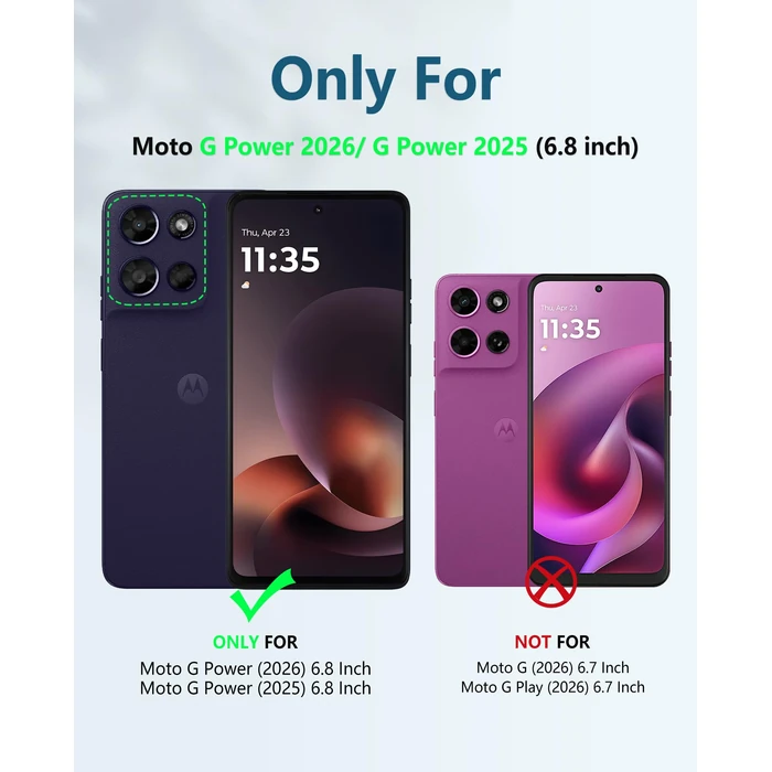 FNTCASE for Motorola Moto G-Power-5G-2026 Case: for Moto G Power 5G 2025 Case with Kickstand | Built-in Screen Protector Military Grade Drop Proof Protection Rugged Shockproof Protective Sturdy Blue by FNTCASE - Image 2