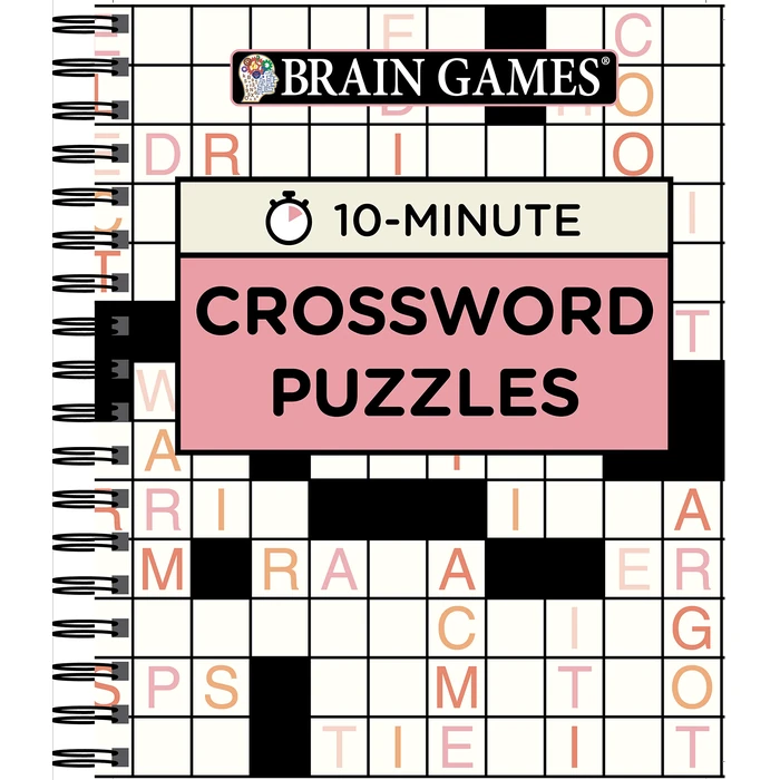 Brain Games - 10 Minute: Crossword Puzzles (Pink) (Volume 2) by Publications International, Ltd. - Used - Good condition - CA$37.24