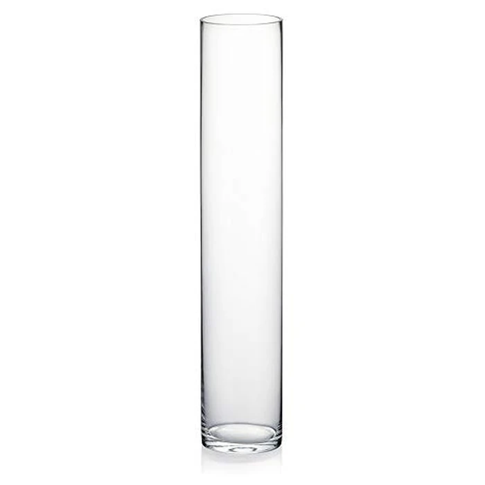 WGVI Quality Thick Weighted Clear Cylinder Glass Vases, 3" W x 16" H, Skinny Bud Tall Vase Floral Bouquet Flower Arrangements Wedding Centerpieces Container Candle Holders Home Decor, 1 Piece by WGVI - Used - Like New condition