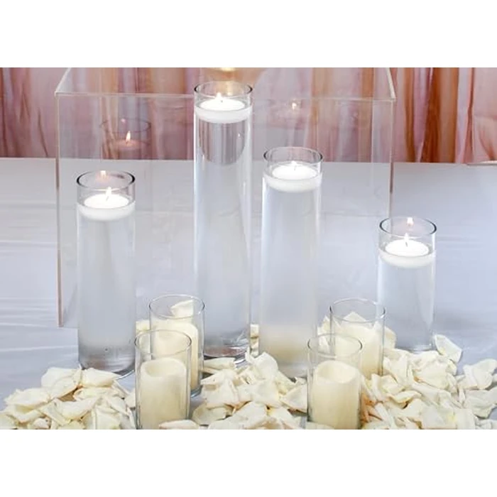 WGVI Quality Thick Weighted Clear Cylinder Glass Vases, 3" W x 16" H, Skinny Bud Tall Vase Floral Bouquet Flower Arrangements Wedding Centerpieces Container Candle Holders Home Decor, 1 Piece by WGVI - Image 6