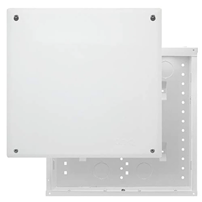 Legrand - OnQ 14 Inch Cable Management, In-Wall 20-Gauge Media Box, Structured Wiring Enclosure with 2.5 Inch Openings for Wires, Glossy White, EN1400 by On-Q - Used - Very Good condition - US$45.42