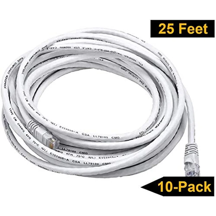 iMBAPrice IMBA-CAT5-07WT-10PK Cat5e Network Ethernet Patch Cable (10 Pack), 7-Feet, White by iMBAPrice - Image 6
