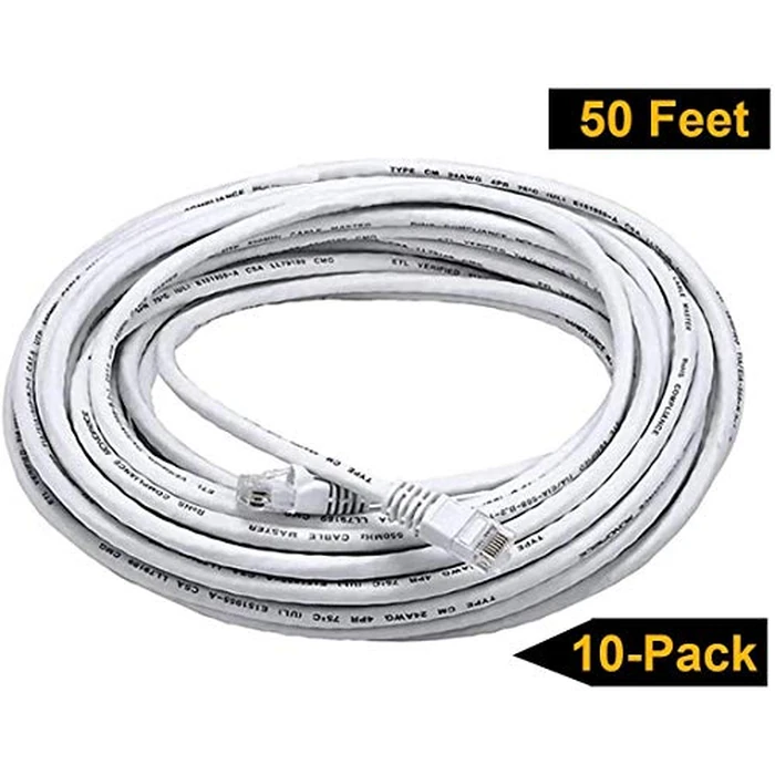 iMBAPrice IMBA-CAT5-07WT-10PK Cat5e Network Ethernet Patch Cable (10 Pack), 7-Feet, White by iMBAPrice - Image 7