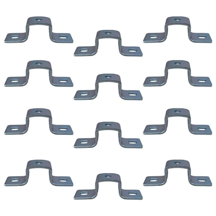 ZANURA 5 Hole U Shaped Strut Connector Bracket for Mounting Fit for 1/2" Bolt in 1-5/8" Strut Channel, Steel Galvanized, 12 Pack by ZANURA - Used - Good condition