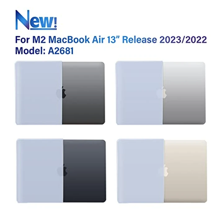 IBENZER Compatible with 2025 2024 2023 MacBook Air 15 inch Case M4 A3241 M3 A3114 M2 A2941, Hard Shell Case & Keyboard Cover & Type-C Adapter for Mac Air 15.3", Sierra Blue, CA-AT15-SIBL+1TC by IBENZER - Image 4