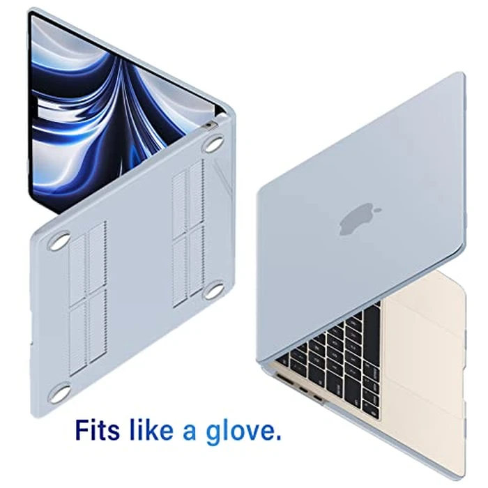 IBENZER Compatible with 2025 2024 2023 MacBook Air 15 inch Case M4 A3241 M3 A3114 M2 A2941, Hard Shell Case & Keyboard Cover & Type-C Adapter for Mac Air 15.3", Sierra Blue, CA-AT15-SIBL+1TC by IBENZER - Image 6