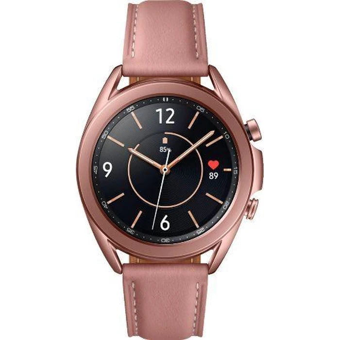 Samsung Galaxy Watch3 (Bluetooth + LTE) - 4GB - 45mm - Mystic Bronze Stainless Steel Case with Pink Leather Leather Strap by Samsung - Refurbished - Excellent condition - US$90.49