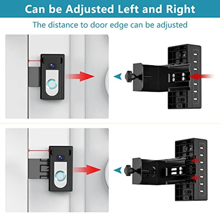 KIMILAR 2024 Upgrade Anti-Theft Video Doorbell Mount, Not Block Doorbell Motion Sensor, Adjustable No-Drill Mounting Bracket Wedge Holder Accessories for Home Rentals Office, Not for Security Door by KIMILAR - Image 5