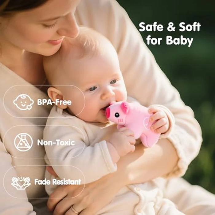 hahaland Baby Toys 6-12 Months - Surprise Barn with Stuffed Farm Animals with Real Sounds - Montessori Toys for 6 Month Old Baby Gifts Toddlers Sensory Toy 1 Year Old Boy Girl Gifts Infant Toys by hahaland - Image 7