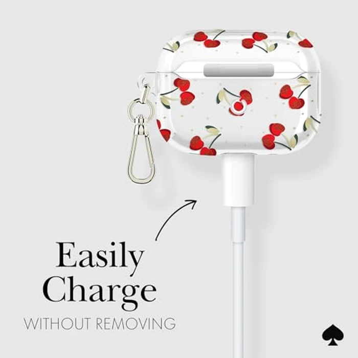 kate spade new york AirPods Pro Protective Case with Keychain Ring - Cherry Dot, Compatible with AirPods Pro 2nd / 1st Generation by kate spade new york - Image 4