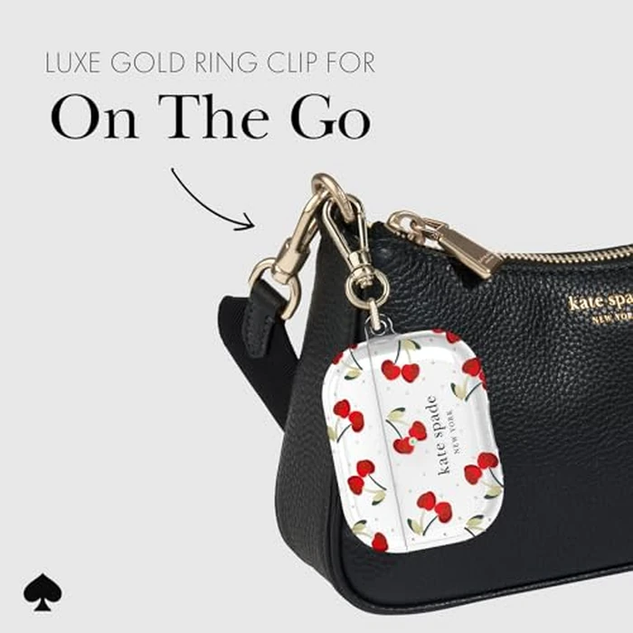 kate spade new york AirPods Pro Protective Case with Keychain Ring - Cherry Dot, Compatible with AirPods Pro 2nd / 1st Generation by kate spade new york - Image 6
