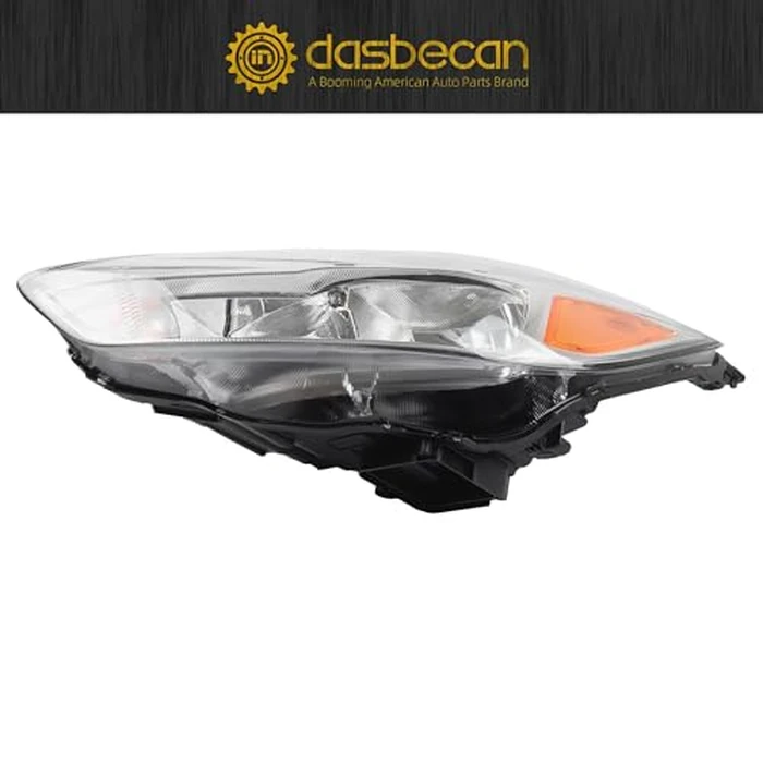 Dasbecan Halogen Headlight Assembly Compatible With Ford Focus 3rd Gen 2015-2018 w/o LED DRL Left Driver Side Chrome Headlamp Replaces# F1EZ13008GT FO2502339 by Dasbecan - Image 3