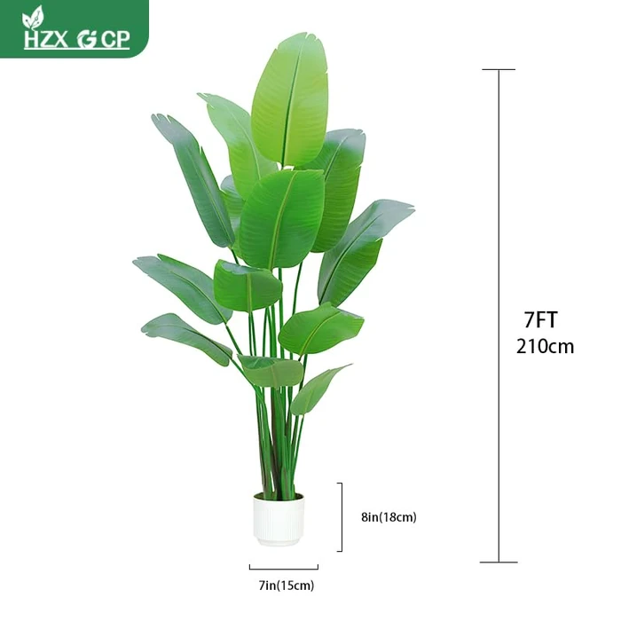 Bird of Paradise Artificial Plant 7ft,Faux Plants Indoor Tall with 13 Trunks - The Perfect Indoor Silk Floor Plant for Home Decor in Living Room, Office, and Bedroom (7 FT Bird of Paradise) by HZXGCP - Used - Very Good condition - CA$86.57