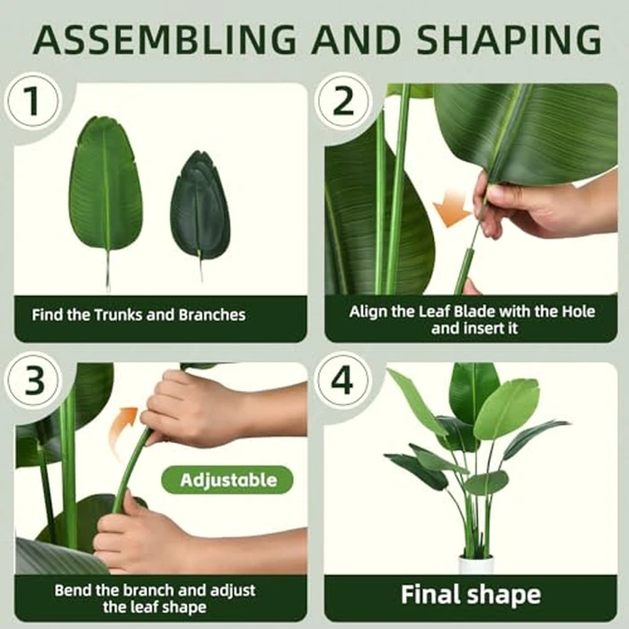 Bird of Paradise Artificial Plant 7ft,Faux Plants Indoor Tall with 13 Trunks - The Perfect Indoor Silk Floor Plant for Home Decor in Living Room, Office, and Bedroom (7 FT Bird of Paradise) by HZXGCP - Image 2