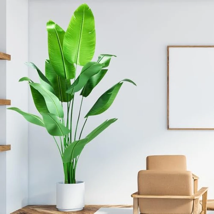 Bird of Paradise Artificial Plant 7ft,Faux Plants Indoor Tall with 13 Trunks - The Perfect Indoor Silk Floor Plant for Home Decor in Living Room, Office, and Bedroom (7 FT Bird of Paradise) by HZXGCP - Image 4