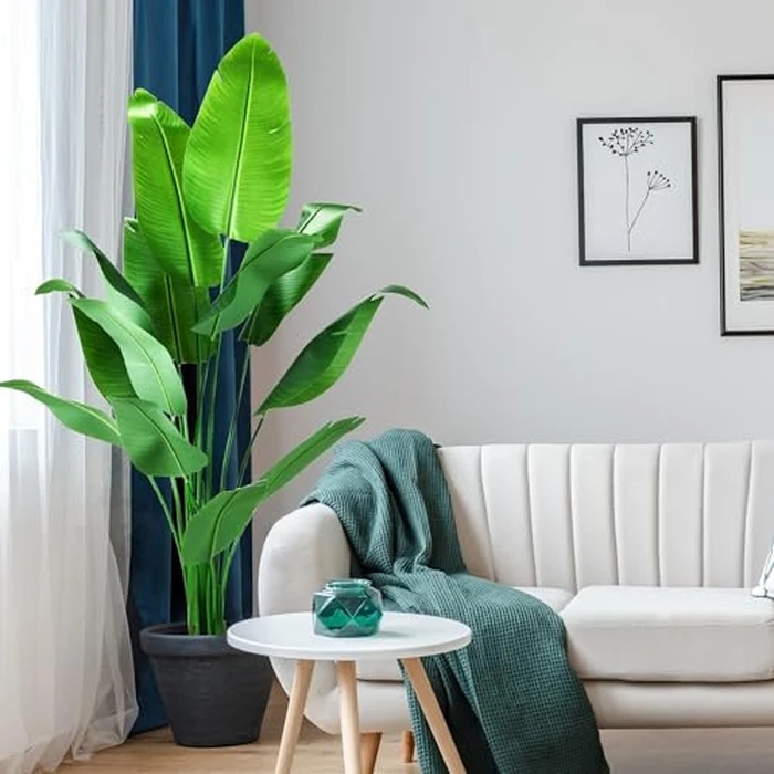 Bird of Paradise Artificial Plant 7ft,Faux Plants Indoor Tall with 13 Trunks - The Perfect Indoor Silk Floor Plant for Home Decor in Living Room, Office, and Bedroom (7 FT Bird of Paradise) by HZXGCP - Image 5